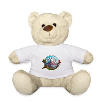 Mountain / Alps / Summit / Nature / Forest / Rock - Teddy Bear - white - Front