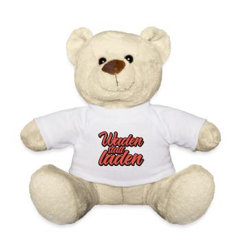 Waden statt Laden Fahrrad E-Bike Spruch Shirt - Teddy - Weiß - Vorne