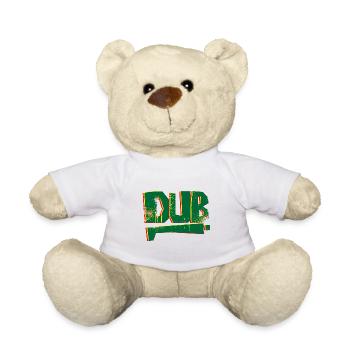Dub Red Gold Green Heavy Bass Music Techno Reggae - Nounours - blanc - Devant