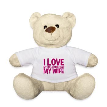 Les poupées d’amour plus que le graphisme de collection de poupées de femme - Nounours - blanc - Devant