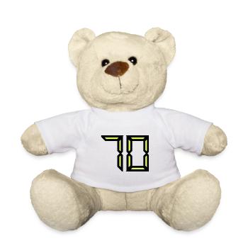 70 JAHRE. 70-JÄHRIGES JUBILÄUM. GEBURTSTAG 70 JAHRE. 70 - Teddy - Weiß - Vorne