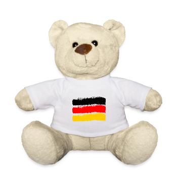 Germany Flag German Flag Used Look Homeland - Teddy Bear - white - Front