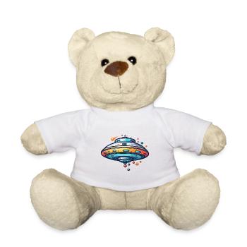 Alien / Vaisseau spatial / OVNI / Zone 51 / Tout / Mars - Nounours - blanc - Devant