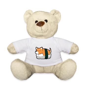 Shiba Inu Hund Sushi Japan Akita I Geschenk - Teddy - Weiß - Vorne