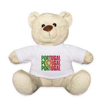 Drapeau du Portugal, fierté portugaise - Nounours - blanc - Devant