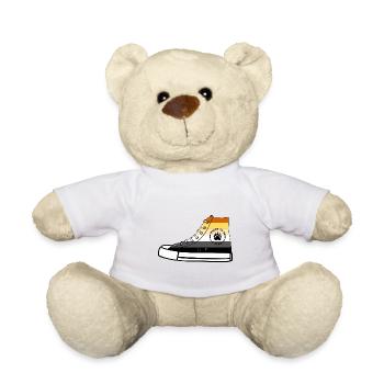 Bear Sneaker LGBT Gay Pride Fetish Queer CSD - Teddy Bear - white - Front