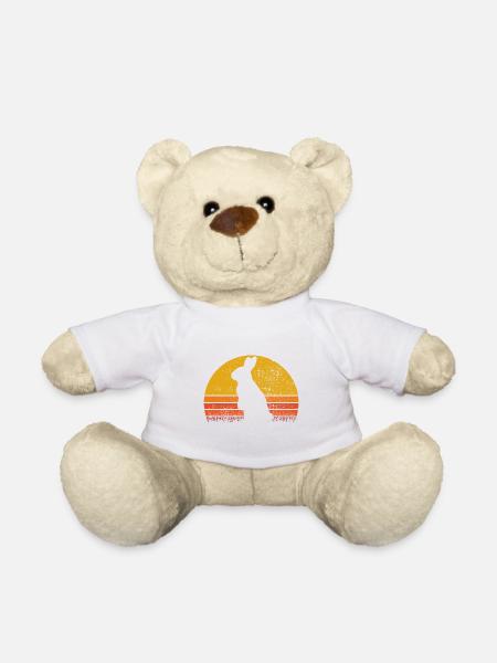 Lapin de Pâques Lapin Lapin Lapin Sunset Retro Gift - Nounours - blanc