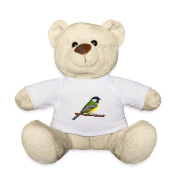 Gartenvögel Amsel Spatz Blaumeise Retro Vögel - Teddy - Weiß - Vorne