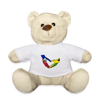 Haiti Haitian Jamaica Combination I Gift - Teddy Bear - white - Front