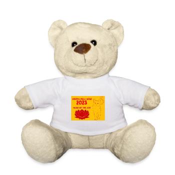 Chat du Nouvel An vietnamien 2023 I Cadeau - Nounours - blanc - Devant