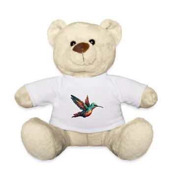Hummingbird / Bird / Animal / Flying / Wings / Feathers - Teddy Bear - white - Front