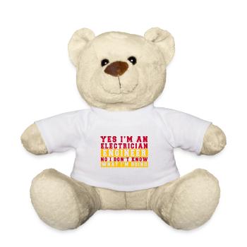 Lustige Elektriker Sprüche I Eliktriker - Teddy - Weiß - Vorne