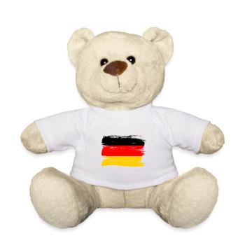 Germany Flag German Flag Used Look Homeland - Teddy Bear - white - Front