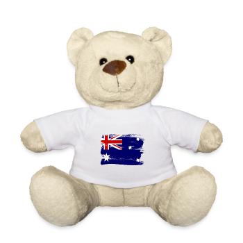 Australia Flag Down Under Australian Flag - Teddy Bear - white - Front