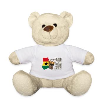 Ghana Ghanaian Flag Young Prince Crown I Gift - Teddy Bear - white - Front