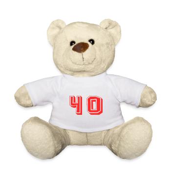 40 JAHRE. 40-jähriges JUBILÄUM. JUBILÄUM 40 JAHRE. 40 - Teddy - Weiß - Vorne