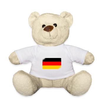 Germany Flag German Flag Used Look Homeland - Teddy Bear - white - Front