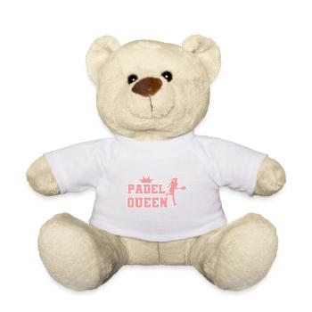 Padel Paddle Tennis Sport Queen Heart I Cadeau - Nounours - blanc - Devant