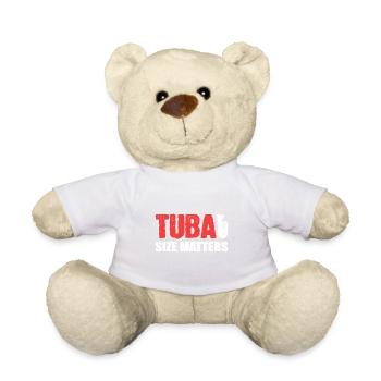 Tuba-Size-Angelegenheiten Instrumentalist Geschenk - Teddy - Weiß - Vorne