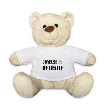 RETRAITE. BONNE RETRAITE. JOYEUSE RETRAITE - Nounours - blanc - Devant