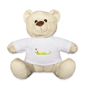 Krokodilliebe Liebende Person Gift - Teddy - Weiß - Vorne