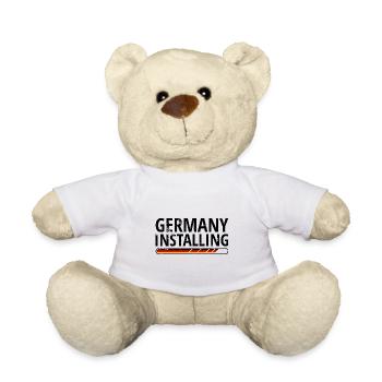 Drapeau de l’Allemagne Drapeau allemand Used Look Home - Nounours - blanc - Devant