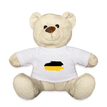 Drapeau du Bade-Wurtemberg Heimat Stuttgart - Nounours - blanc - Devant