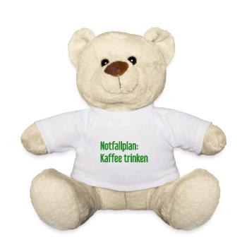 Kaffee-Notfallplan - Teddy - Weiß - Vorne