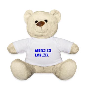Wer das liest, kann lesen. - Teddy - Weiß - Vorne