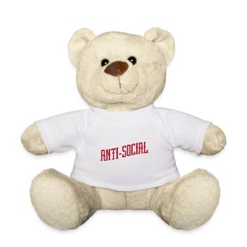 Anti social - Nounours - blanc - Devant