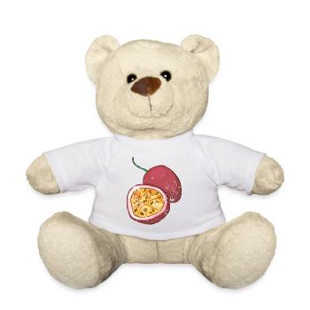 Retro vintage grunge style passion fruit passion fruit - Teddy Bear - white - Front
