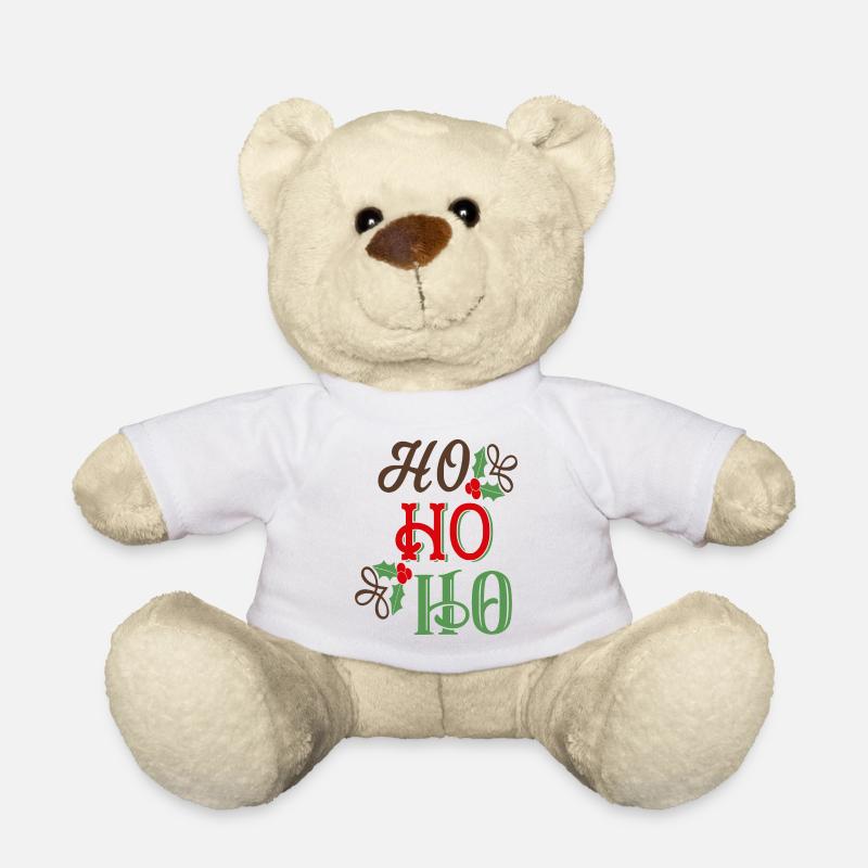 Ho Ho Ho - Teddy Bear - white
