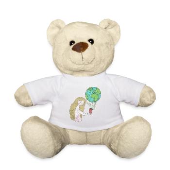 Mère Terre Mère Terre Plante Monde Amour - Nounours - blanc - Devant