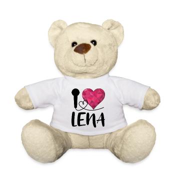 I Love Lena Ich liebe Lena - Teddy - Weiß - Vorne