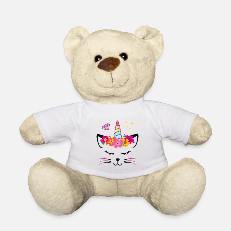 Licorne de diamants - Nounours - blanc