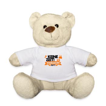 Kegeln Keine Zeit Die Kegelbahn Ruft Geschenk - Teddy - Weiß - Vorne
