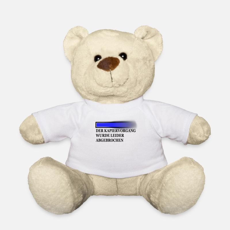 kapiervorgang schwarz - Teddy - Weiß