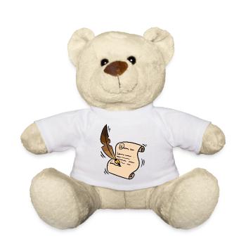 Auteur auteur d’écriture d’encre plume cadeau - Nounours - blanc - Devant