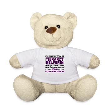 Tierarzthelferin Tierarzt Tierdoktor TFA Geschenk - Teddy - Weiß - Vorne