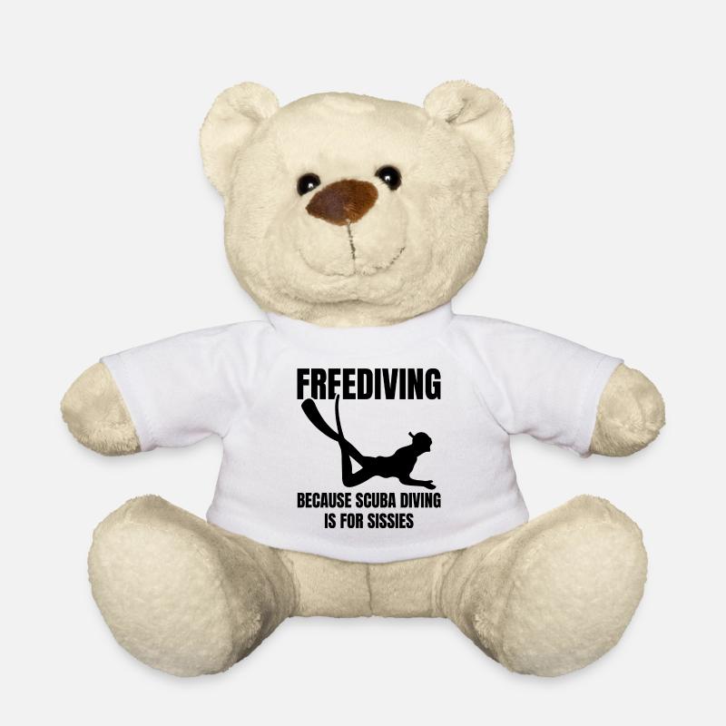 Plongée en apné- | Apnée plongée freediving idée cadeau - Nounours - blanc