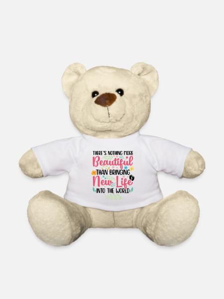 Hebamme Hebammen Doula Geburtshelferin Schwanger - Teddy - Weiß
