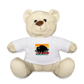 Bison Buffalo Water Buffalo National Park - Teddy Bear - white - Front