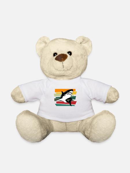 Hai Weißer Hai Haie Megalodon Haifisch Hammerhai - Teddy - Weiß