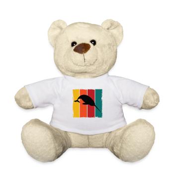 Retro Narwal Shirt - Teddy - Weiß - Vorne