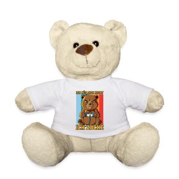Zocken Gaming Ich Höre Dich Nicht Ich Zocke - Teddy - Weiß - Vorne