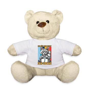Zocken Gaming Ich Höre Dich Nicht Ich Zocke - Teddy - Weiß - Vorne
