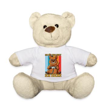Zocken Gaming Ich Höre Dich Nicht Ich Zocke - Teddy - Weiß - Vorne