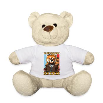 Zocken Gaming Ich Höre Dich Nicht Ich Zocke - Teddy - Weiß - Vorne