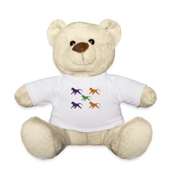 5 babouins cadeaux singes - Nounours - blanc - Devant