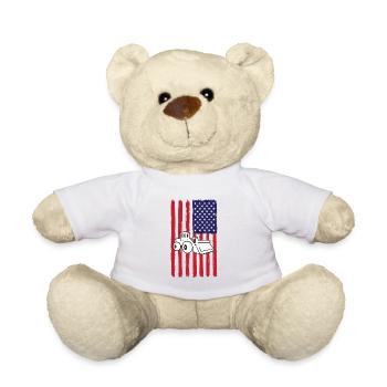 USA Chargeuse sur pneus Amérique - Nounours - blanc - Devant